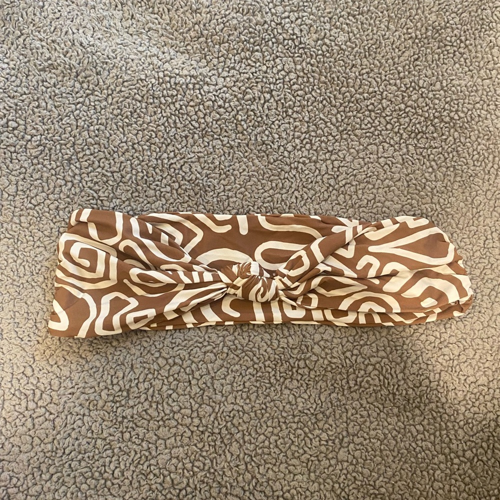 Stone Fox Swim Brown and Cream Patterned Fabric